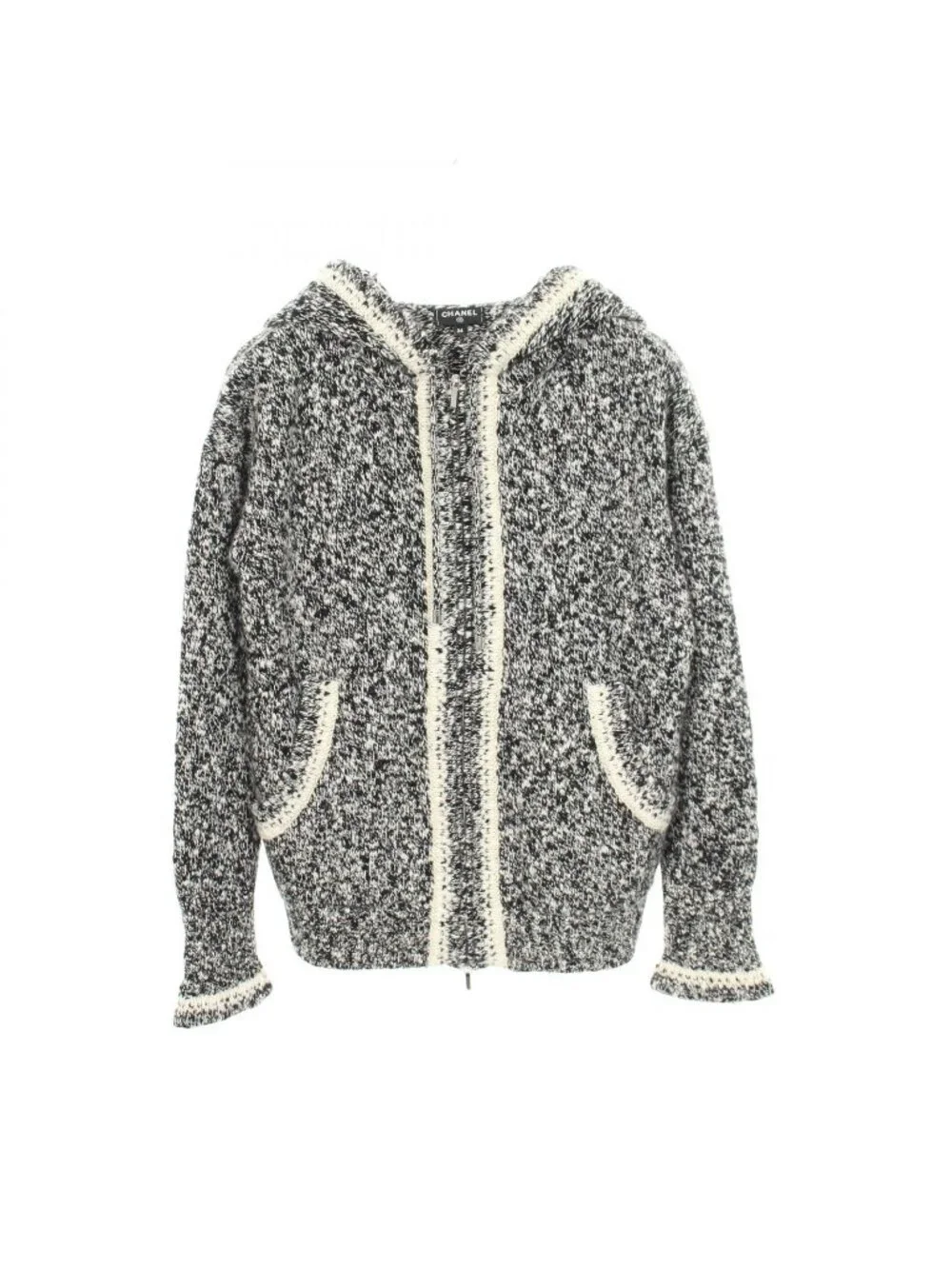 Chanel Hoodie Knit Black Cashmere
